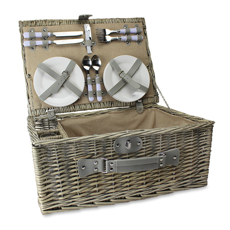Willow Picnic Basket Fitted for Four