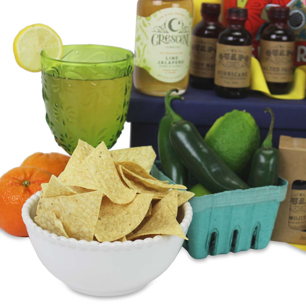 Craft Cocktail Sips and Chips Basket