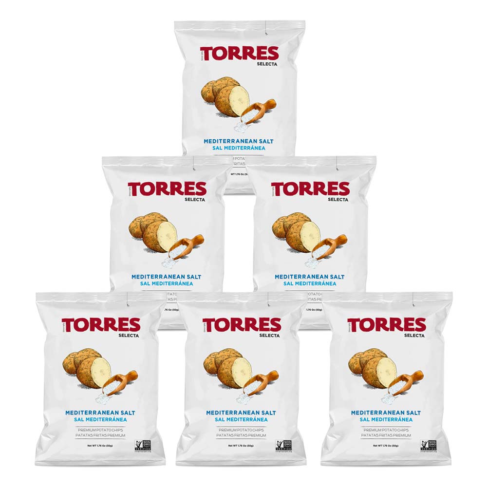 Torres Mediterranean Sea Salt Chips 50g (6-Pack)