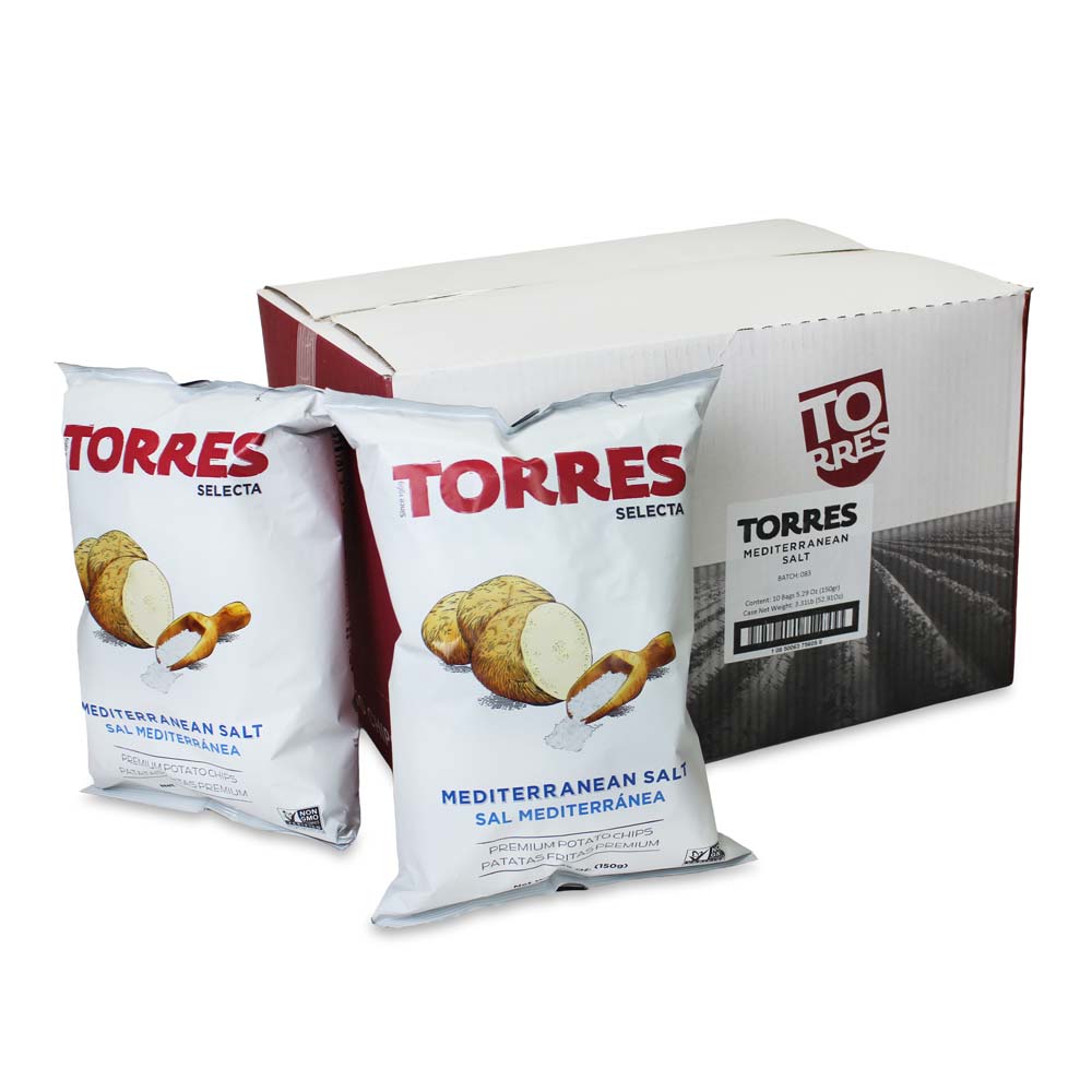 Torres Mediterranean Sea Salt Chips 150g (10-Pack Case)