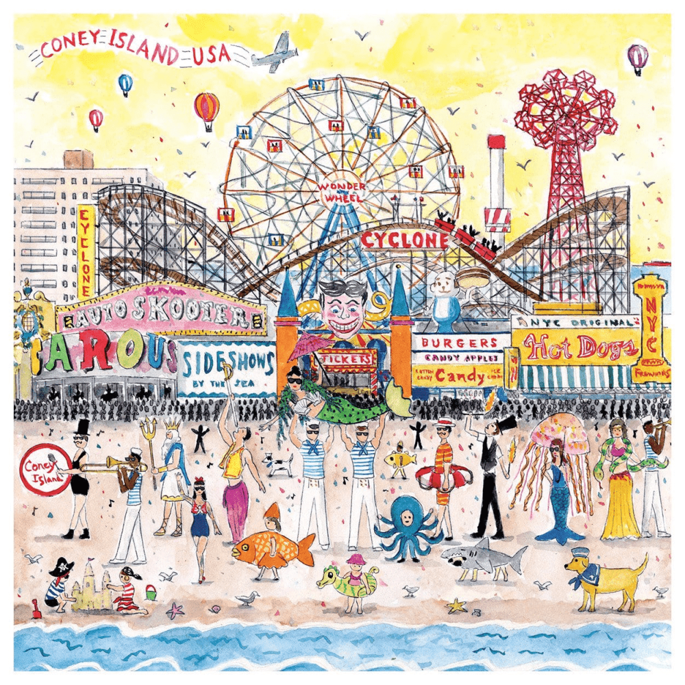 Michael Storrings- Summer at the Amusement Park 500 Piece Jigsaw Puzzle
