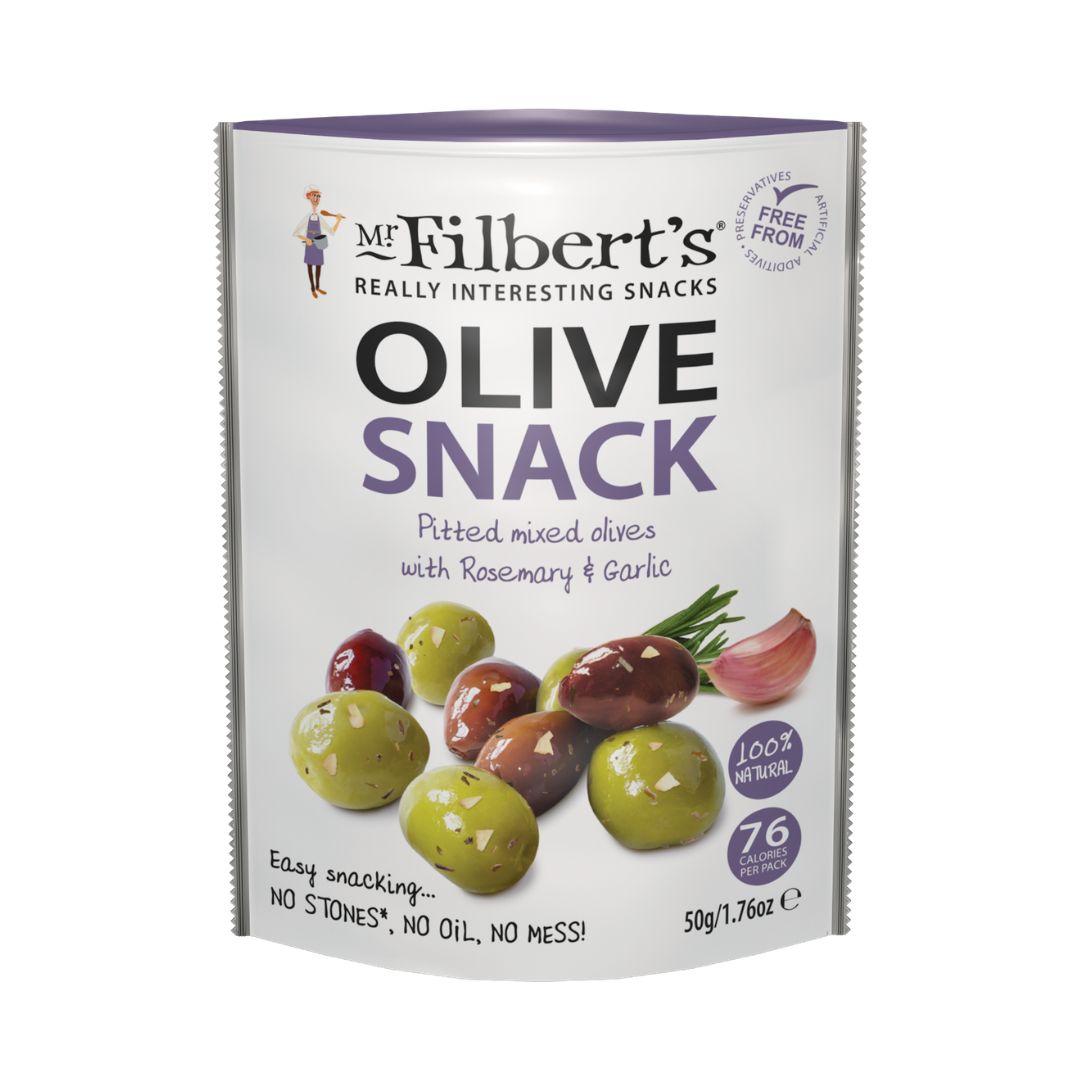 Mr. Filbert’s Mixed Olives with Rosemary & Garlic (50g)