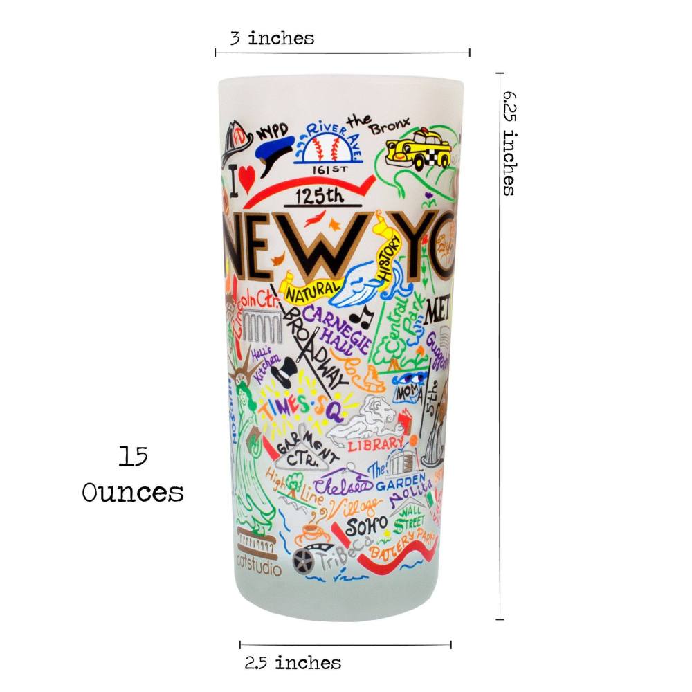 New York City Glass Tumbler From Catstudio