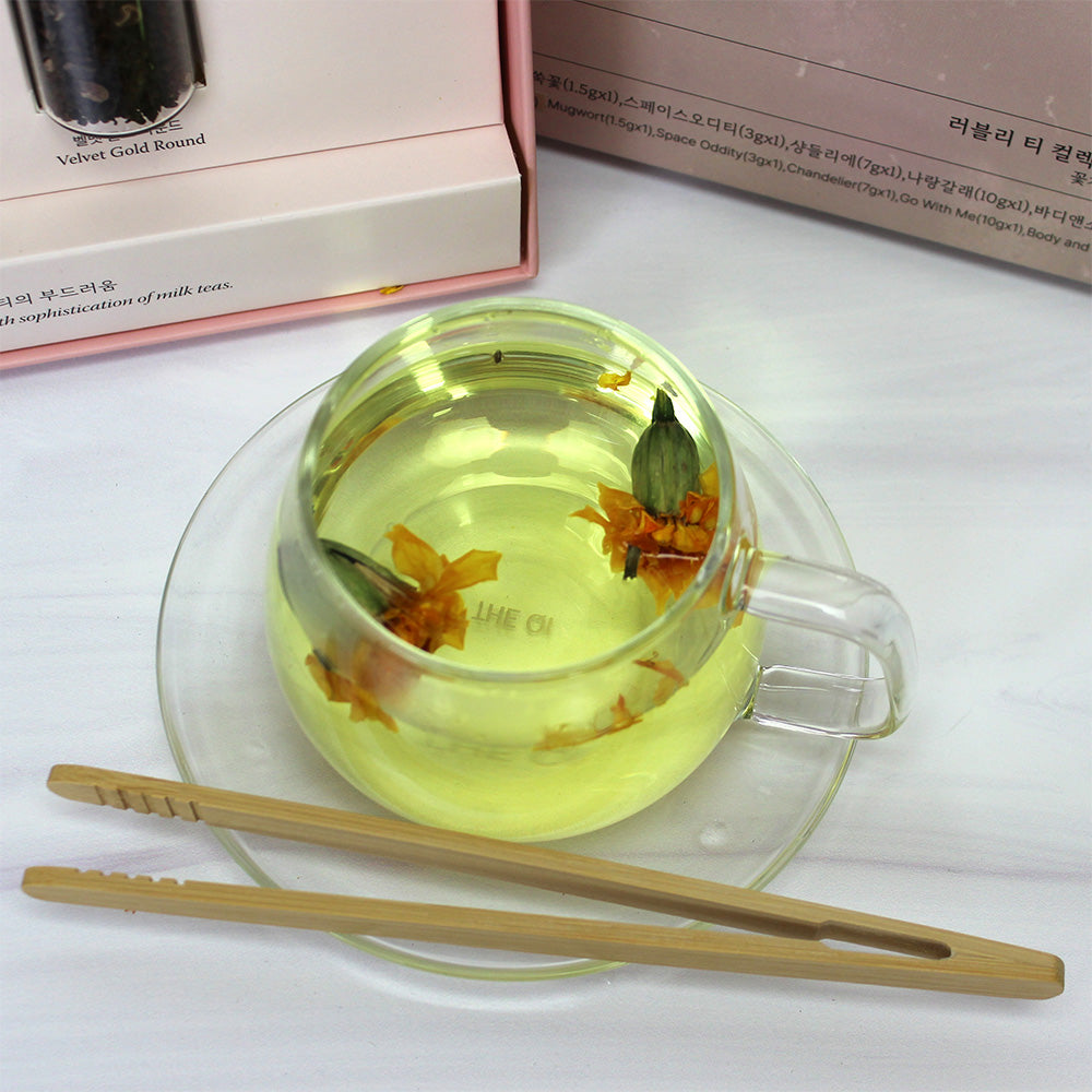 Kkokdam Lovely Tea Collection & Tea Tweezers Gift Set