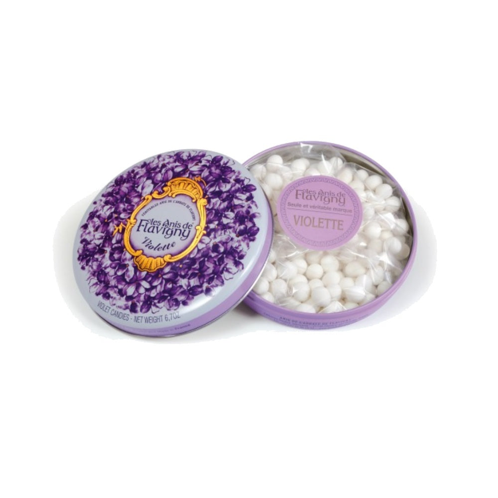 Les Anis de Flavigny Violet Flavored Anise Candy Tin 189g
