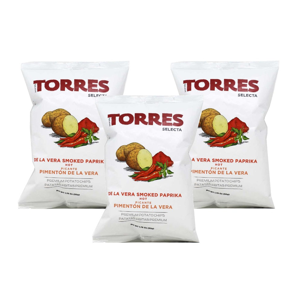 Torres De La Vera Hot Smoked Paprika Chips 150g (3-Pack)
