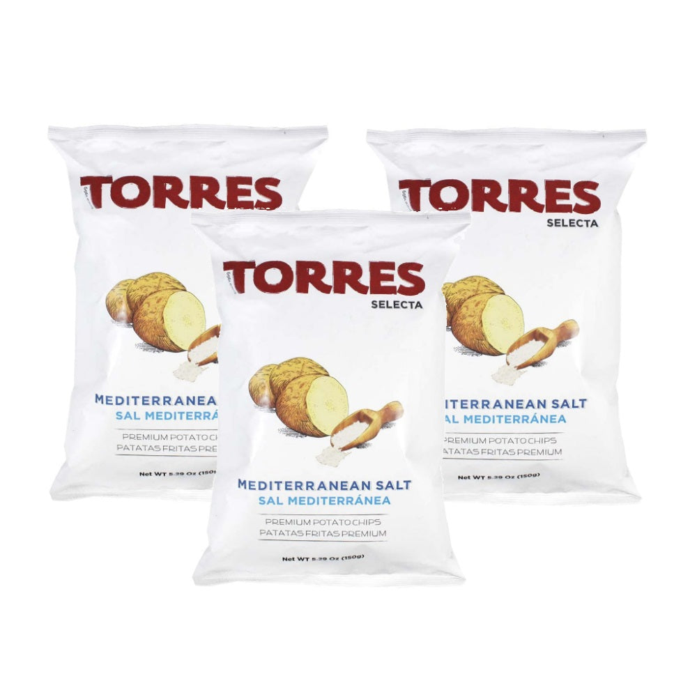 Torres Mediterranean Sea Salt Chips 150g (3-Pack)