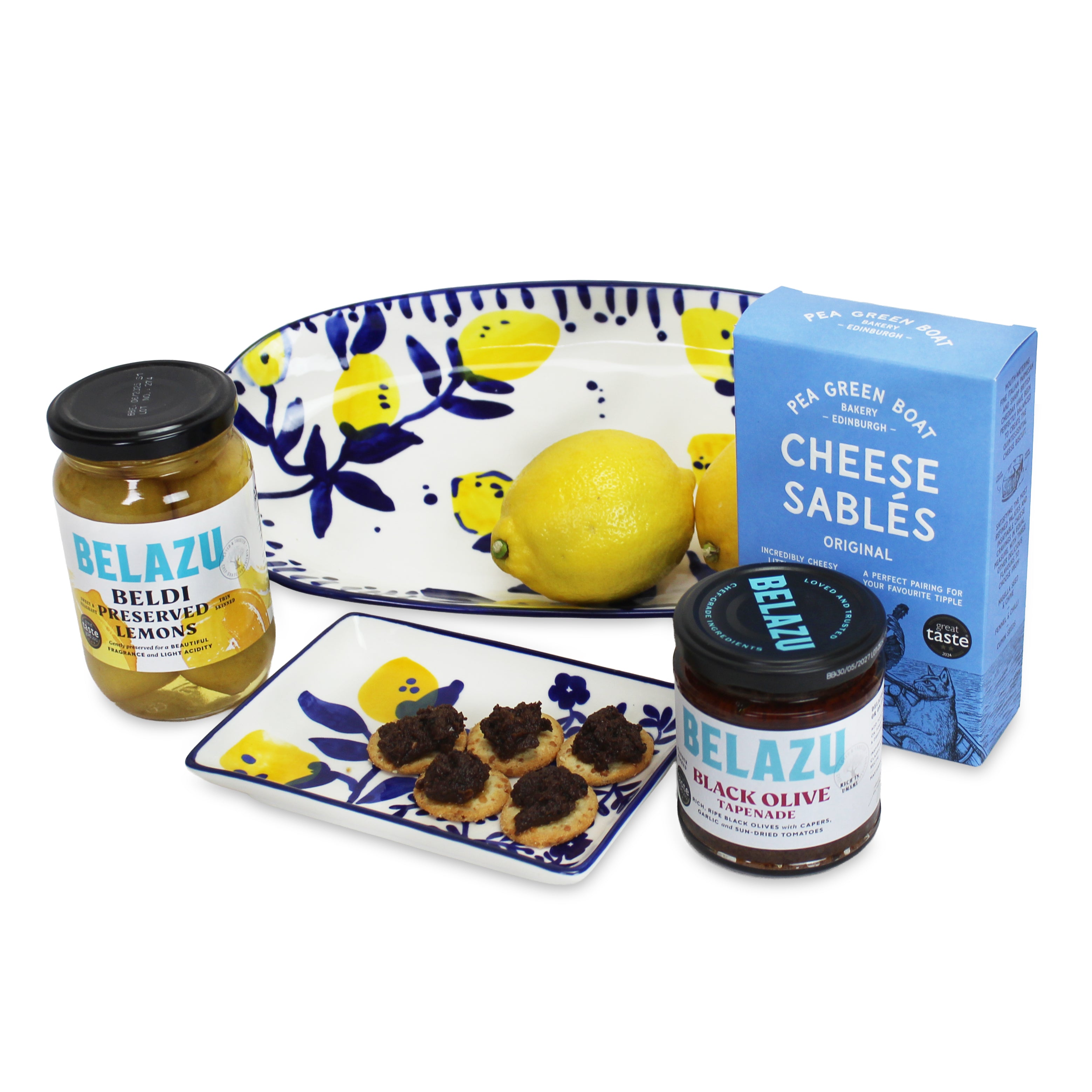 新品LEMONDEBÉRYL ル・モンド・ベリ 定価92400円37.5 Mediterranean Lemon Serving Gift Set with Olive Tapenade & Cheese