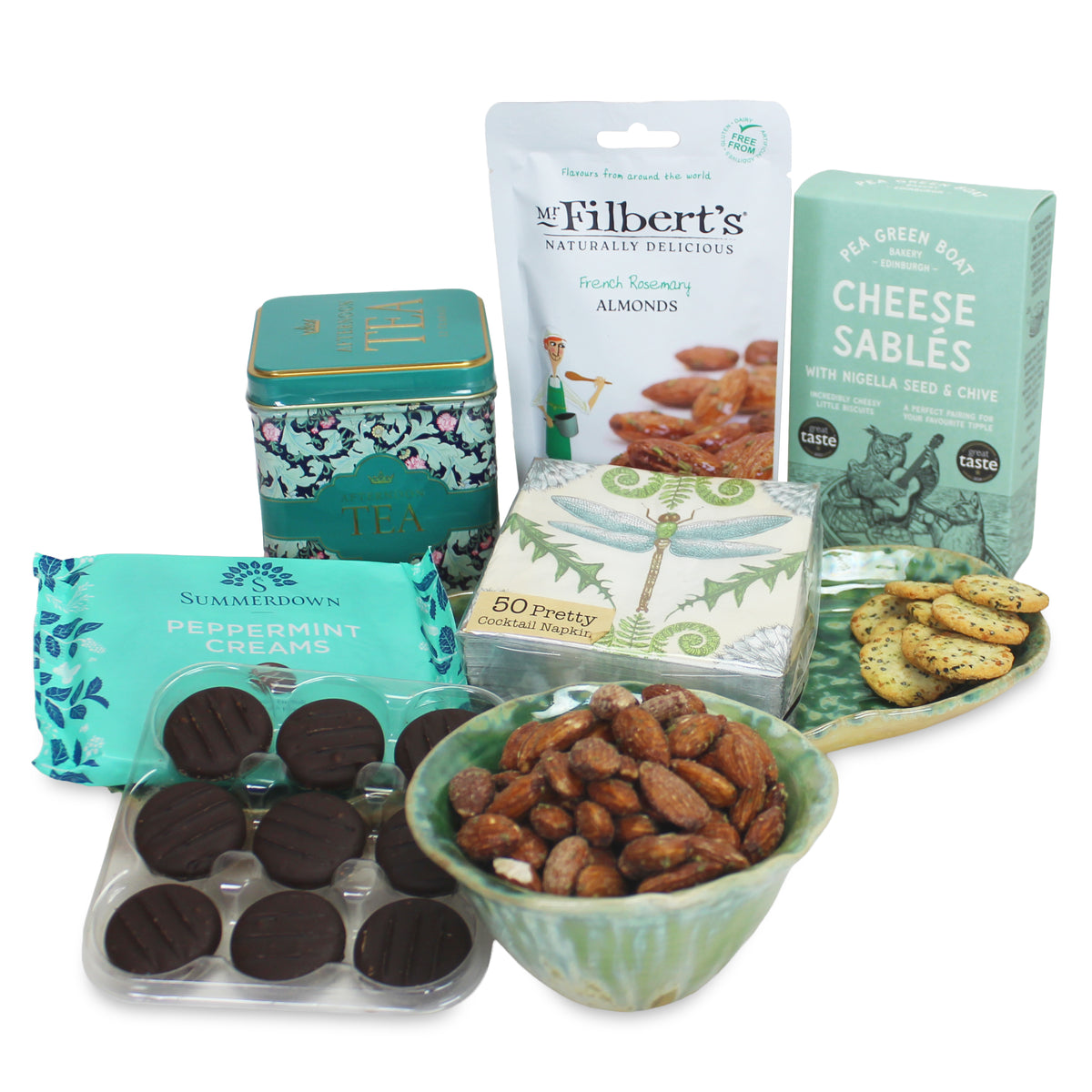 Botanical Tea Party Gift Set with Snacks