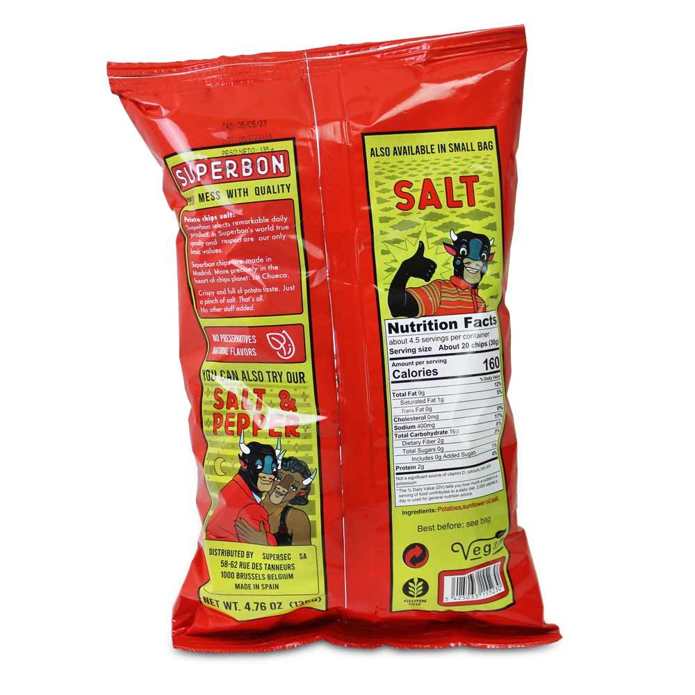 SUPERBON Sea Salt Potato Chip (3 x125g bags)