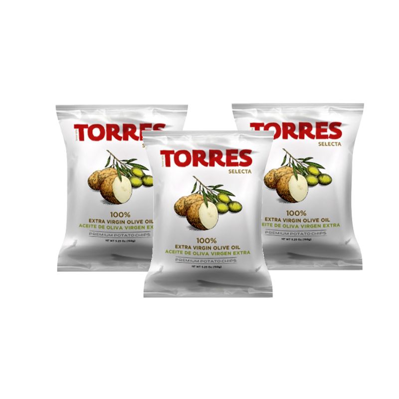 Torres Extra Virgin Olive Oil Chips 125g (3-Pack)