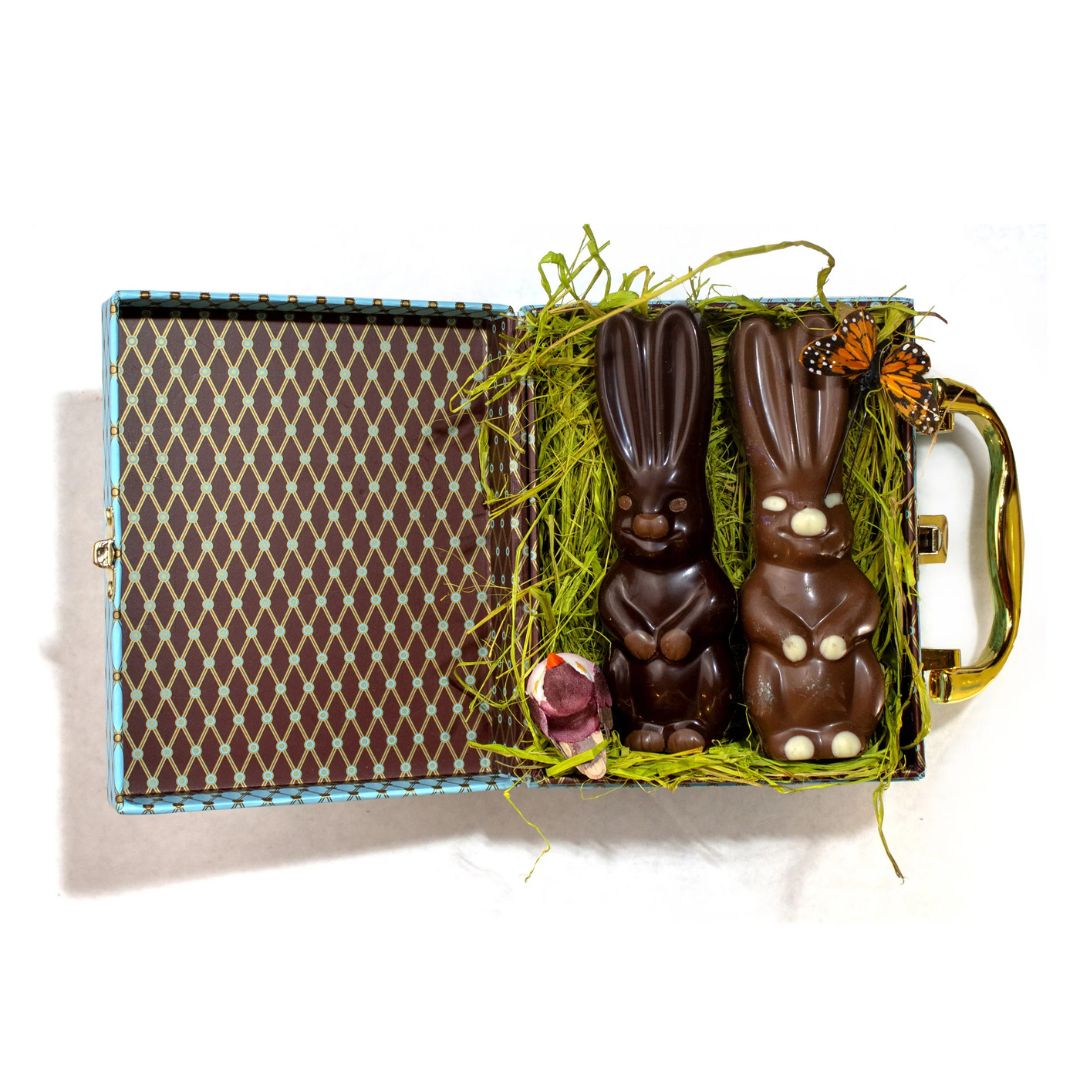 Mariebelle Double Bunnies Easter Gift Box