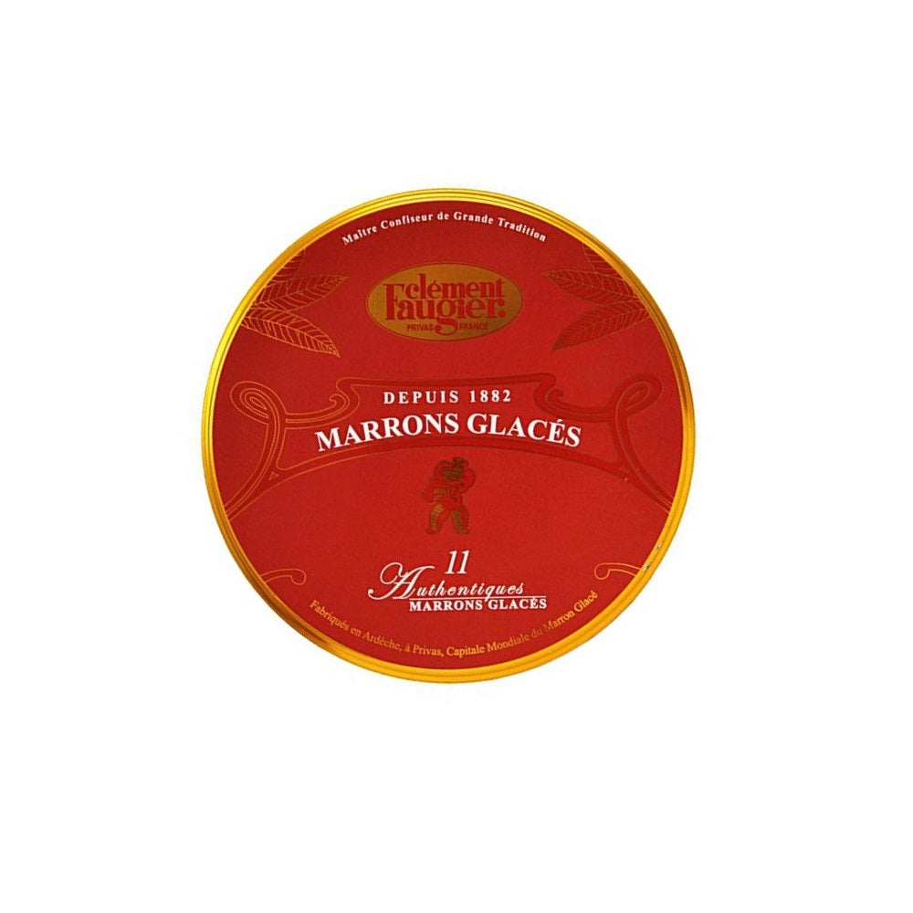 Clement Faugier Marrons Glaces Candied Chestnut Tin 220g