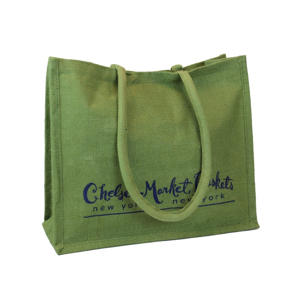 CMB Logo Green Jute Tote Bag